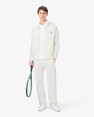 Sudadera de tenis retro con cremallera e insignia