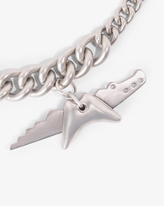 Collar de cadena con colgante de cocodrilo Runway