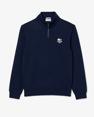 Sudadera estampada con cuello alto y cremallera