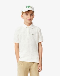 Polo de minipiqué con estampado floral