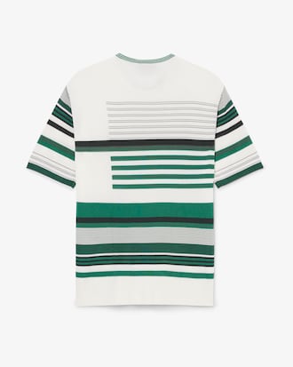 Camiseta de sat&eacute;n oversized de rayas Runway