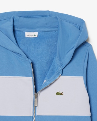 Sudadera con capucha y cremallera con bloques de color