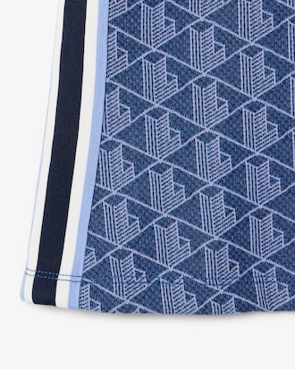 Polo de corte ajustado de jacquard con monograma