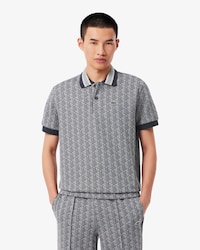 Polo de jacquard de corte clásico con monograma