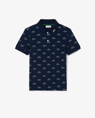 Polo de petit piqué estampado