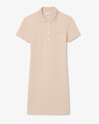 Vestido polo de corte ajustado de minipiqu&eacute; el&aacute;stico