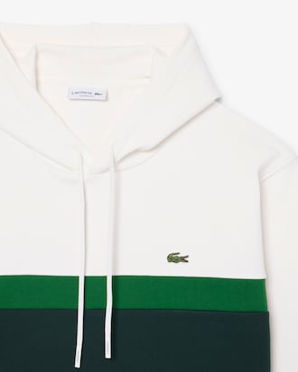 Sudadera con capucha de felpa con bloques de color