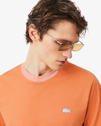 Camiseta de algod&oacute;n en bloques de color con corte cl&aacute;sico