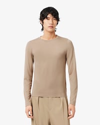 Camiseta de manga larga de piqu&eacute; de seda Runway