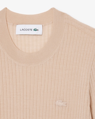 Jersey de manga corta de punto de canal&eacute; de lana merino