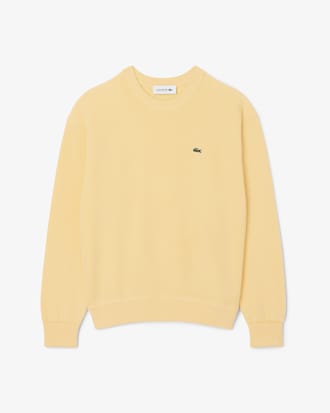 Jersey de cuello redondo de algodón de corte relajado