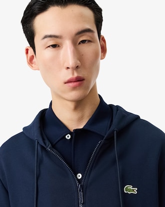 Sudadera de felpa con cremallera de corte cl&aacute;sico