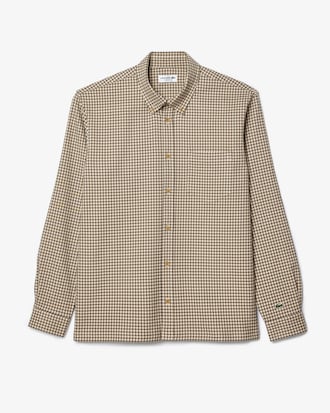 Sobrecamisa de corte regular de algodón con cuadros escoceses