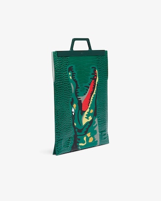 Bolso tote con cocodrilo en relieve Runway