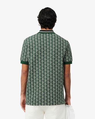 Polo de jacquard de corte cl&aacute;sico con monograma