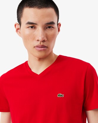 Camiseta de cuello de pico de algod&oacute;n pima ligero