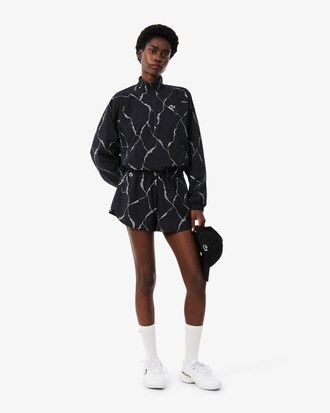 Chaqueta de tenis reflectante con estampado de cocodrilo