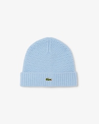 Gorro de lana con borde de canalé