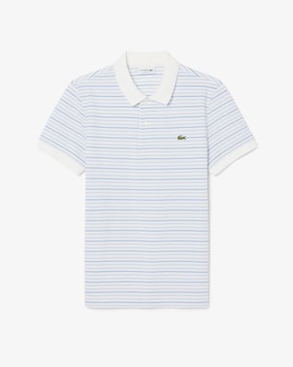 Polo de corte cl&aacute;sico de petit piqu&eacute; de rayas