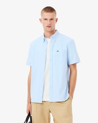 Camisa Oxford regular fit de manga corta