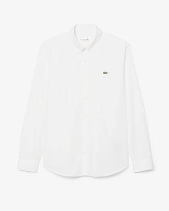 Camisa de corte regular de popel&iacute;n el&aacute;stico