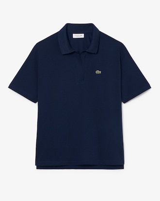 Polo de corte holgado de piqu&eacute; vaporoso