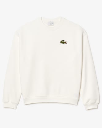 Sudadera de felpa de corte amplio con detalle de insignia
