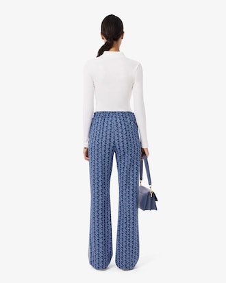 Pantal&oacute;n de ch&aacute;ndal acampanado con monograma