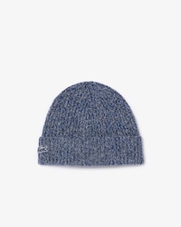 Gorro de lana cardada mercerizada de punto de canalé