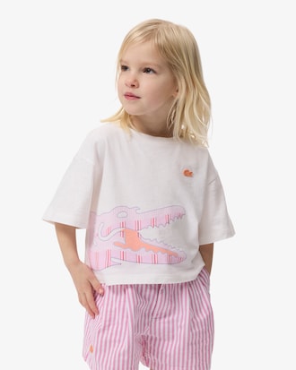 Camiseta de algod&oacute;n con estampado de cocodrilo