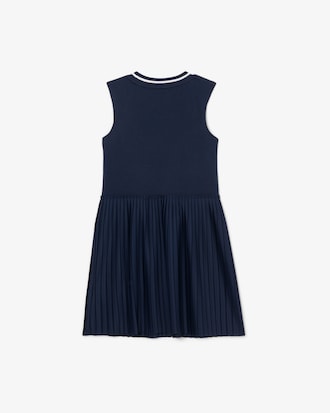 Vestido de punto jersey plisado sin mangas