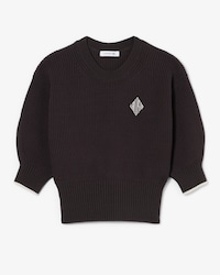 Jersey de cuello redondo de algod&oacute;n