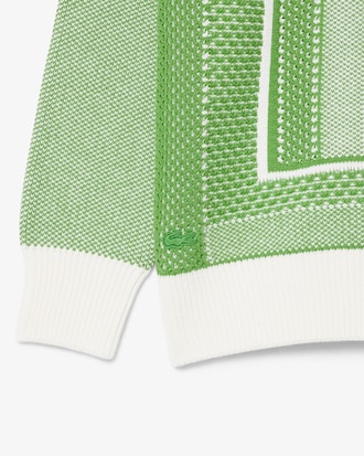 Jersey de jacquard gr&aacute;fico con pista de tenis