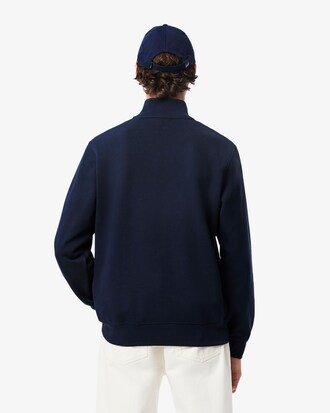 Sudadera de felpa de cuello alto con cremallera