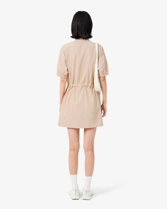 Relaxed Fit Zipped Taffeta Polo Dress