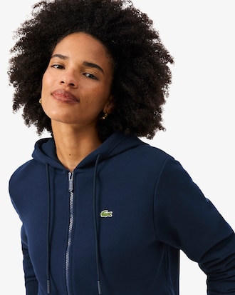 Sudadera con capucha de felpa con cremallera