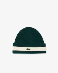 Gorro de lana cardada de punto de canalé
