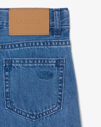 Pantal&oacute;n vaquero el&aacute;stico de corte acampanado
