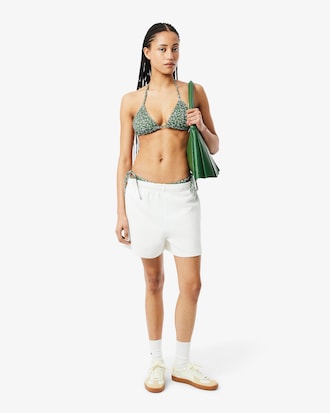 Top de bikini de punto jersey estampado