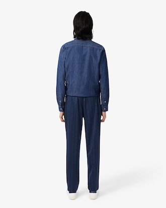 Pantal&oacute;n de ch&aacute;ndal de jacquard con monograma