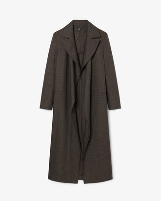 Gabardina trench de lana con cuello cruzado Runway