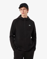 Sudadera deportiva el&aacute;stica con capucha y cremallera
