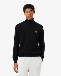 Jersey de cuello vuelto de punto jersey de algod&oacute;n