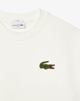 Sudadera de felpa de corte amplio con detalle de insignia