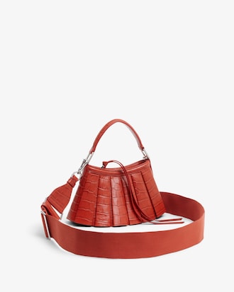 Bolso de piel efecto cocodrilo mini Runway Lenglen