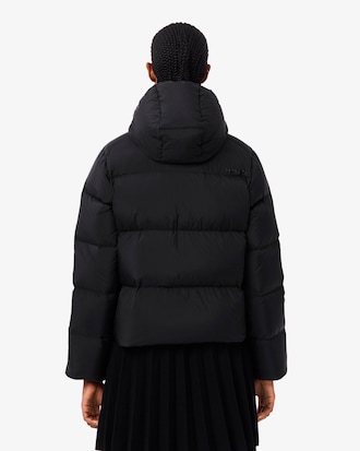 Chaqueta con capucha acolchada de corte holgado