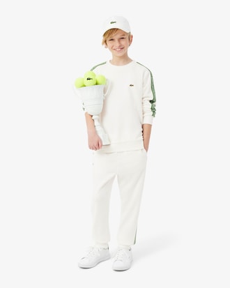 Sudadera de algod&oacute;n de rayas con logotipo