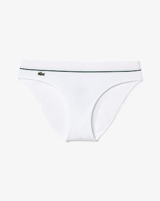 Slips de canal&eacute; de algod&oacute;n con cocodrilo bordado