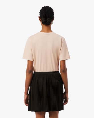 Camiseta de corte holgado con cuello de pico de algod&oacute;n suave