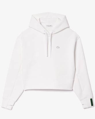 Sudadera con capucha corta de algodón